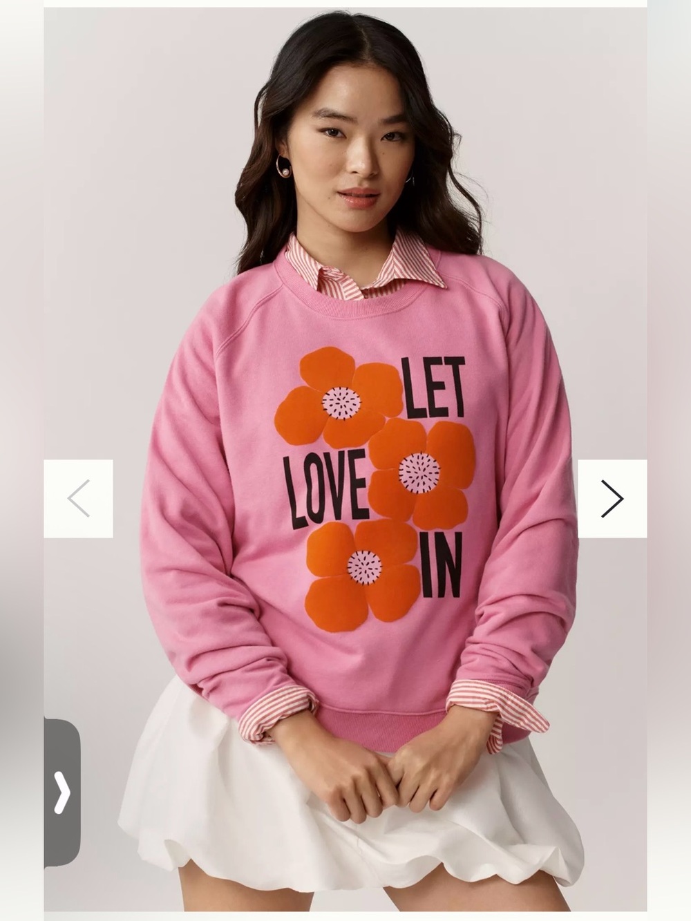 Anthropologie Maeve ‘Let Love In’ Sweatshirt Size Medium NWT